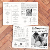 Programme de mariage des journaux Calendrier Infog