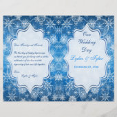 Programme de mariage des lacs de neige bleu et bla (Devant)