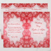 Programme de mariage des lacs de neige rouge et bl (Devant / Derrière)