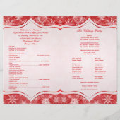 Programme de mariage des lacs de neige rouge et bl (Dos)