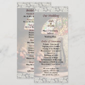 Programme de mariage des lampes et des fleurs en v (Devant / Derrière)
