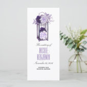 Programme de mariage des lanternes florales pourpr (Debout devant)