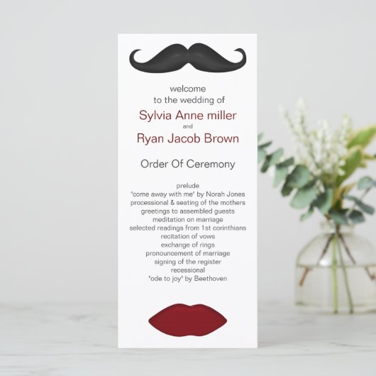 programme de mariage des lèvres et moustache mod (Debout devant)