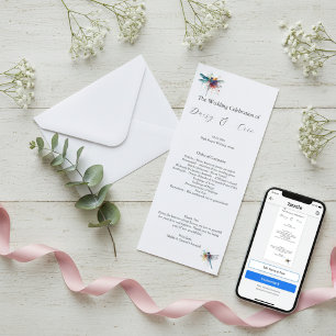 Programme de mariage des libellules, personnalisé