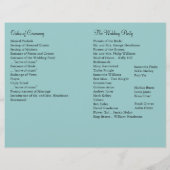 Programme de Mariage des Lumières Parisiennes (Dos)