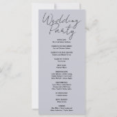 Programme de mariage des lunes de croissant bleu e (Dos)