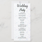 Programme de mariage des lunes de croissant bleu e (Dos)