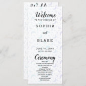 Programme de mariage des lunes de croissant bleu e (Devant / Derrière)