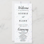 Programme de mariage des lunes de croissant bleu e (Devant)