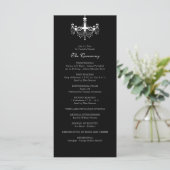 Programme de mariage des lustres blancs et noirs (Debout devant)