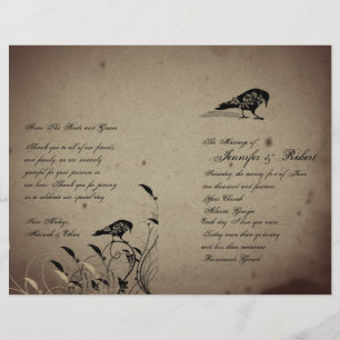 Programme de mariage des maisons gothiques vintage