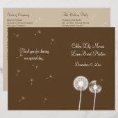 Programme de mariage des meilleurs voeux (marron) (Devant / Derrière)