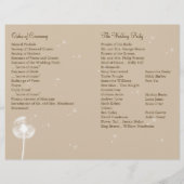 Programme de mariage des meilleurs voeux (marron) (Dos)