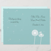 Programme de mariage des meilleurs voeux (turquois (Devant / Derrière)