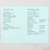 Programme de mariage des meilleurs voeux (turquois (Dos)