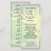 Programme de mariage des mères jaunes et vertes (Devant / Derrière)