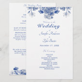 Programme de mariage des Motifs de la Chine Floral (Devant / Derrière)