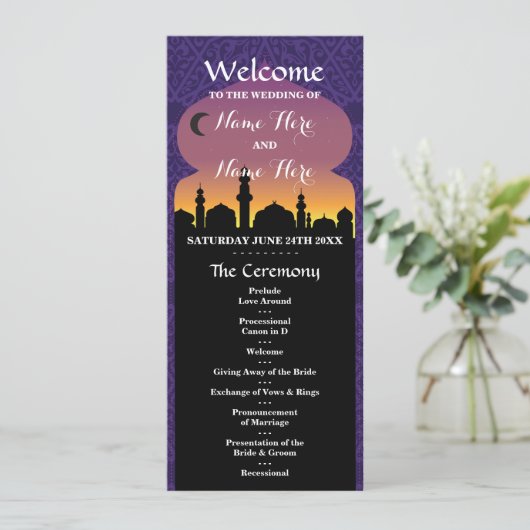 Programme de mariage des nuits arabes (Debout devant)