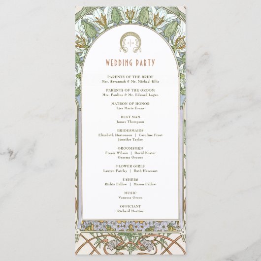 Programme de mariage des oiseaux de paradis Art no (Dos)