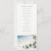 Programme de mariage des palmiers de Miami Beach (Dos)