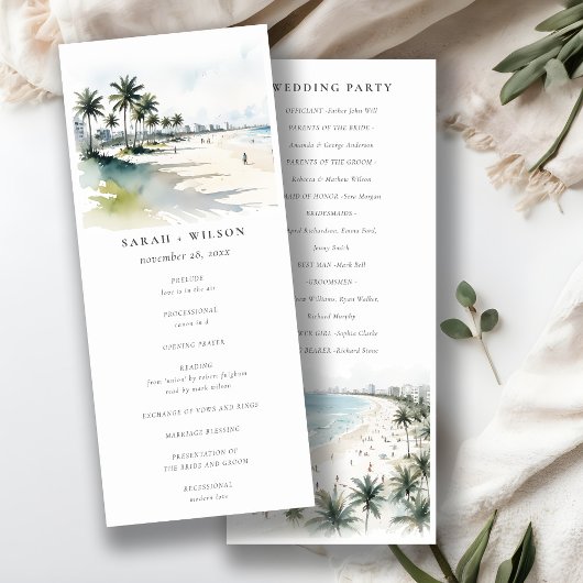 Programme de mariage des palmiers de Miami Beach