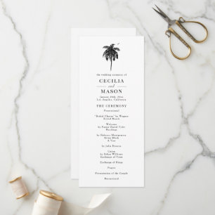 Programme de mariage des palmiers tropicaux
