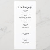 Programme de mariage des papillons d'aquarelle ble (Dos)