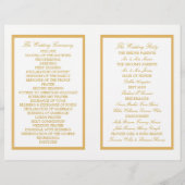 Programme de mariage des papillons de la Parties s (Dos)