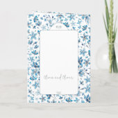 Programme de mariage des petites fleurs bleues (Dos)