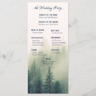 Programme de mariage des pins d'hiver