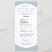 Programme de mariage des pins d'hiver Lumière (Dos)