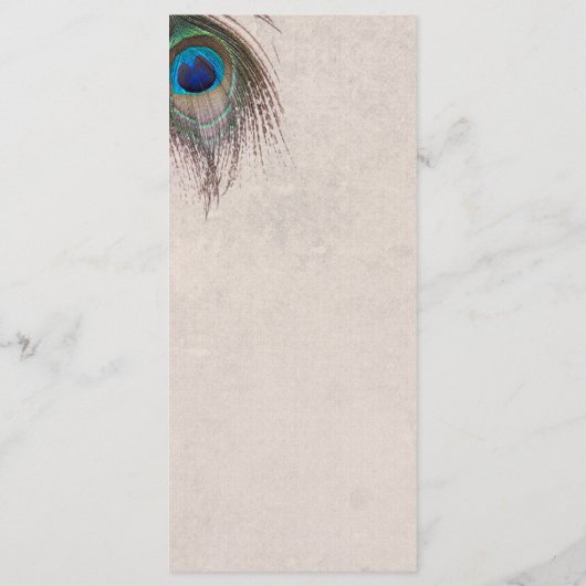 Programme de mariage des plumes de paon (Dos)