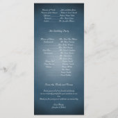 Programme de mariage des poissons de fleurs bleues (Dos)