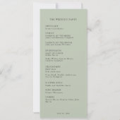 Programme de mariage des pommes Watercolor (Dos)