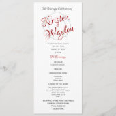 Programme de mariage des pompiers (Devant)