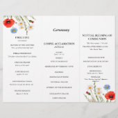 Programme de mariage des prairies de fleurs sauvag (Dos)