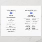 Programme de mariage des prés Fleurs sauvages bleu (Dos)