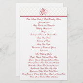 Programme de mariage des roses (Devant / Derrière)