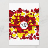 Programme de mariage des roses jaunes et rouges (Dos)