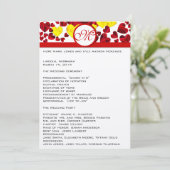 Programme de mariage des roses jaunes et rouges (Debout devant)