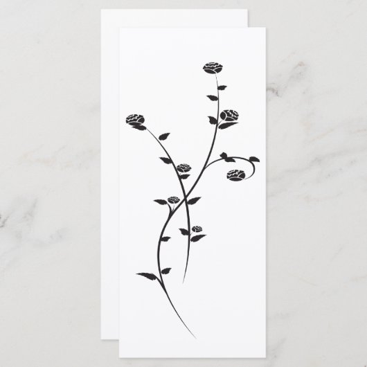 Programme de mariage des roses noires et blanches (Devant / Derrière)