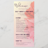 Programme de mariage des Roses vintages (Dos)