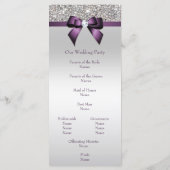 Programme de mariage des seins d'argent violet de  (Dos)