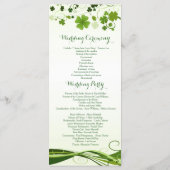 Programme de mariage des Shamrocks irlandais (Dos)