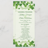 Programme de mariage des Shamrocks irlandais (Devant / Derrière)