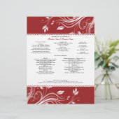 Programme de mariage des tourbillons floraux rouge (Debout devant)