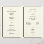 Programme de mariage des tournesols (Dos)