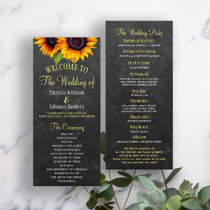 Programme de mariage des tournesols de tableau rus