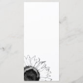Programme de mariage des tournesols noirs et blanc (Dos)