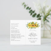 Programme de mariage des tournesols ou autre événe (Debout devant)